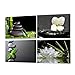 VVOVV Wall Decor Zen Wall Decor Zen Stone Elegant Lotus Flower Painting Green Bamboo Wall Pictures Bathroom Spa Room Decor Framed Gallery Wrap 12
