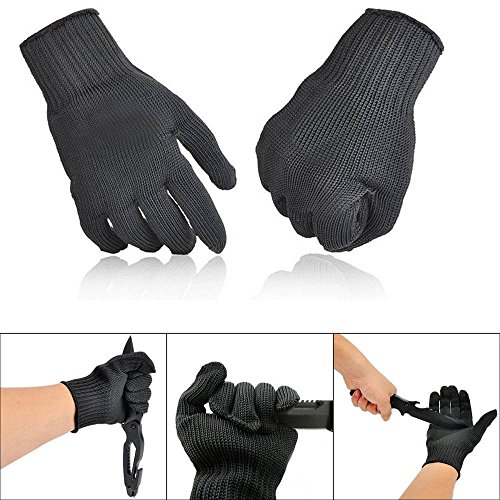 1Pair Cut Metal Mesh Butcher Anti-cutting Breathable Stainless Steel Work Gloves
