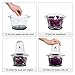 POSAME Food Chopper 4 Cup Glass Bowl, One Touch Multipurpose Electric Food Processor Mincer, White