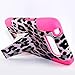 2items Combo: Stylus Pen + [Dual Layer] [Impact Resistance] [KickStand] Hybrid Armor Case for Motorola DROID Ultra XT1080 MOTOROLA DROID MAXX XT1080M (Pink Leopard Cheetah Spots - Hot Pink)