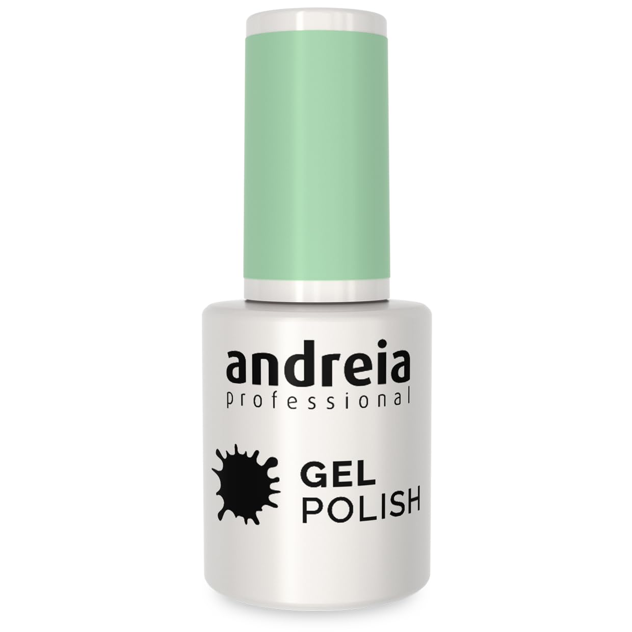 Andreia Semi-Permanent Nail Gel Polish for UV/LED Lamp - Intense Shine and 4 weeks Lasting Manicure Nail Gel Varnish - Colour 286 Pastel Mint Green - Shades of Blue 10.5 ml