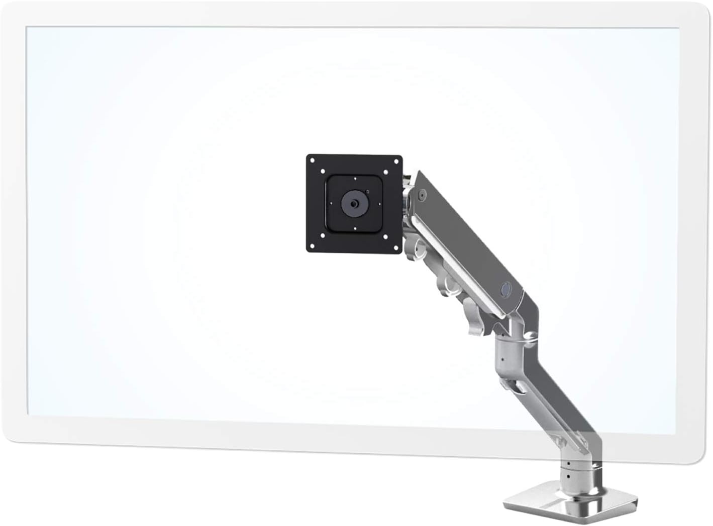 Ergotron 45475026 HX Desk Mount Monitor Arm in Polished Aluminum for