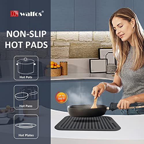 Walfos Trivets for Hot Dishes, MultiPurpose Silicone Trivet, Heat