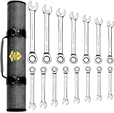 Ratcheting Wrench Set - Unbreakable - (15 PIECES INCH)
