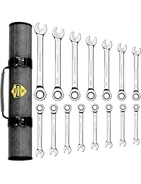 Juego de llaves de carraca [15 piezas SAE]   Juego