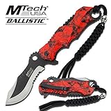 Bundle! Skull Handle Folding Knife & Pocket Sharpener, Lanyard & Pocket Clip