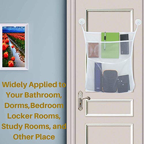 image for SUNFICON 2 Packs Mesh Shower Caddy Storage Bags Bath Toy Organizers Ba
