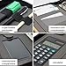 K.DESIGNS Leather Business Organizer with 3 Ring Binder - Padfolios with Zipper for Men/Woman - Portfolio Folder Binder in Black/Grey…