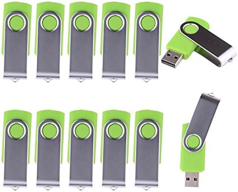 LHN® (Bulk 10 Pack) 1GB Swivel USB Flash Drive USB 2.0 Memory Stick (Green)