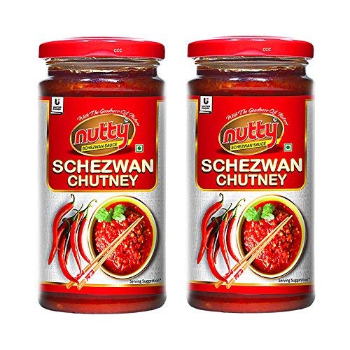 Nutty Schezwan Chutney - 250g, Spicy Dip, Combo Pack