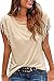Cutiefox Women's Summer Tassel Short Sleeve T Shirt Tops Blouse