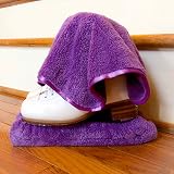 GIANTCLEAN Deluxe Microfiber Blade Cover (Soaker) & Skate Wipe Care Kit (Violet Purple, Large)