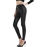 Retro Gong Womens Faux Leather Leggings Stretch High Waisted Pleather Pants