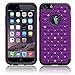 iPhone 6 Plus Case, Sparkle Shimmer Case for iPhone 6 Plus,EC™ Heavy Duty Shock Absorbing Dual Layer Studded Rhinestone Bling Hybrid Protective Case Cover for iPhone 6 Plus 5.5 (Purple)