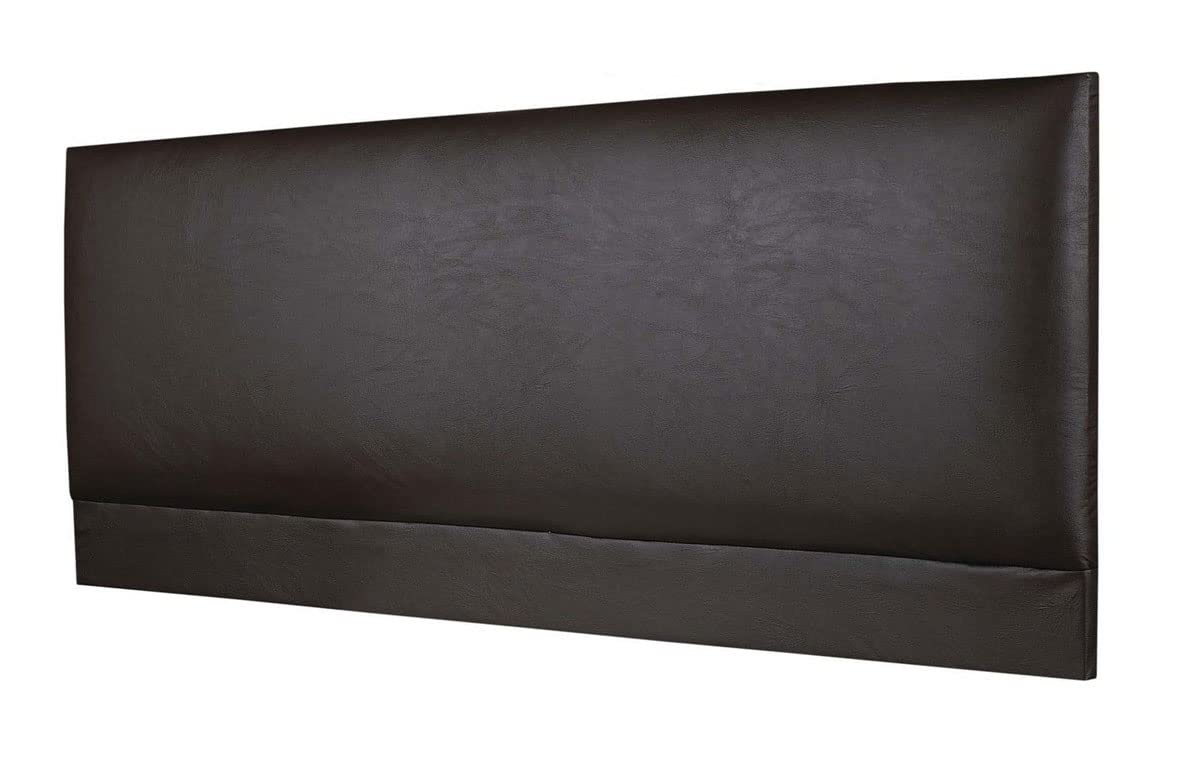 CROWNBEDSUK ROMA FAUX LEATHER HEADBOARD 2ft6,3ft,4ft,4ft6,5ft,6ft (3FT SINGLE, Brown)