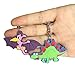 Mini Dinosaur Birthday Party Favor Bracelets Keychains Goodie Bag Fillers, 32pc Set