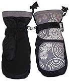 N'Ice Caps Boys Digital Circles Print Thinsulate Waterproof Snowboarder Mitten