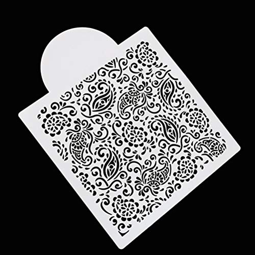 Journal Stencil - Cake Cookies Stencil Plastic Cookie Paisley Flower Wedding Fondant Decoration - Decorating Tools Cake Stencil Cake Molds Stencil Spray Maker Plastic Lace Bake Decor Fondant S