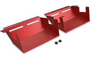 Bevinsee 2pcs Dynamic Aire Intake Scoops Cold System Kit Compatible with 3 Series E90 E92 E93 323i 325i 328i 330i 335i 335d 2007-2012, Aluminum, Red