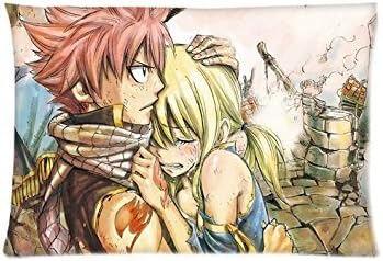 Anime Pillow Covers Custom Fairy Tail Natsu Lucy Pillowcases 20 x 26 Pillowcase Cover