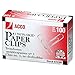 ACCO Paper Clips, #1 Size, Economy, Non-skid, 1 Case, 120 Boxes/Case, 100/Box (A7072385CS)