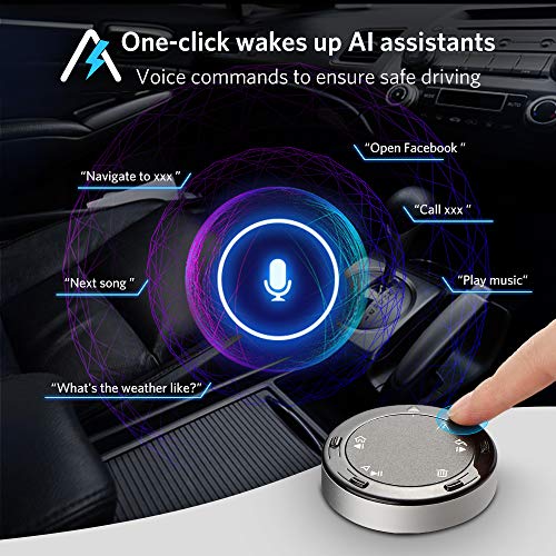 Bluetooth Car Kit, Bluetooth Button Media Remote Control, Tsumbay Ai01 TouchAi Smart Touch Control for Android & Google AI Voice Assistant, HandsFree Call, GPS Navigation, Music, Etc
