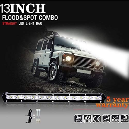 ZHITEYOU 13-Inch 36W Row Of LED Strip Lights Work Driving Modified Off-Road Lights Roof Strip Lights