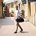 Leathario Mens Genuine Leather Overnight Travel Duffle Weekend Bag (Black-141)