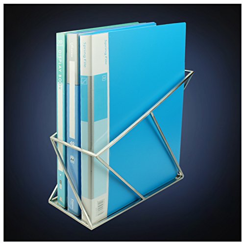 ArtsOnDesk Modern Art Magazine Holder st214 Stainless Steel Satin Finish Patent Applying for-File Holder Newspaper Book Brochure Rack Organizer Box Basket Christmas Thanksgiving Gift