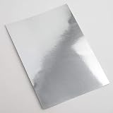 Italian Options Mirror Cardstock Paper 250gsm A4 Silver 10 Sheets