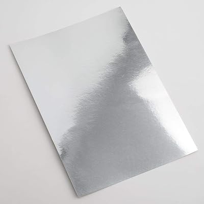 Italian Options Mirror Cardstock Paper 250gsm A4 Silver 10 Sheets