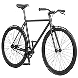 Pure Fix Original Fixed Gear Single Speed Bicycle, Juliet Matte Black, 54cm/Medium