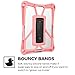 Acer Iconia Tab 10 A3-A30 case, COOPER TROOPER 2K Shoulder Strap Rugged Heavy Duty Tough Protective Drop Shock Proof Rubber Silicon Carry Kids Toy Work Holder Cover Bag, Stand (Pink)