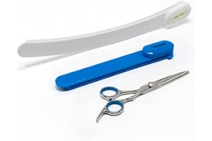 MAIPAY Hair Cutting Scissors, Hair Cutting Kit Women, DIY Home Hair Cutting Tools for Bangs Cutter, Layers, and Split Ends, Scissors for Cutting Baby Hair(Set of 3) Color Blue