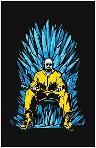 Breaking Bad Walter White on Iron Throne of Game of Thrones (18 inch x 12 inch)