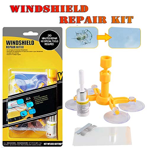 ALONG Windshield Repair Kit - Windshield Crack Repair Kit with Windshield Repair for Car Windshield Repair Kit & Glass Chips and Cracks