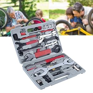 Bicycle Maintenance Tools, 44Pcs Bike Tyre Repair Tool Kit Mountain Bike Cycle Puncture Tyre Pump