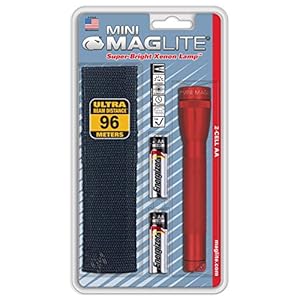 Mini Maglite-Super Bright Krypton Lamp 2 Cell AA (Red)