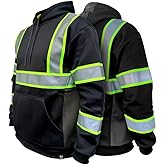SafetyShirtz Men's SS360 Basic Type-O and Enhanced Visibility Reflective Safety Hoodie
