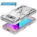 J2 Prime Case, Galaxy Grand Prime Case, Rosebono Hybrid Dual Layer Shockproof Hard Cover Graphic Fashion Colorful Silicone Case for Samsung Galaxy Grand Prime - White Marble