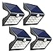 InnoGear SL412 2nd Version 14 LED Solar Rear Projection Outdoor Motion Sensor Activated Security Night Light Auto on/Off Wall Lamp for Path Patio Yard Deck Porch Garden Fence, Pack of 4