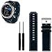 GBSELL Soft Luxury Leather Strap Replacement Watch Band With Tools For Garmin Fenix 3,Dark Blue