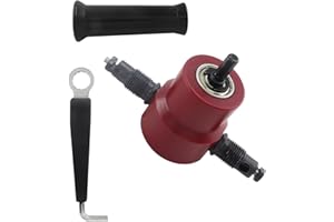 Aracombie Multipurpose Double Head Sheet Red Nibbler Metal Cutter Hole Saw Drill Attachment Tool For Iron, Stainless Steel, Aluminum, Plastic, Plywood Plate