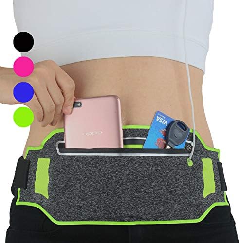 Sweatproof Slim iPhone Running Pouch Belt,Ultra Light No-Bounce Waist Pack for Running,Workouts,Cycling and More,Fits iPhone XS,XS Max,iPhone XR,iPhone X 8 7Plus Galaxy S9 S8 Edge Note 8 9
