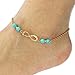 Sandistore Womens Beach Barefoot Toe Chain Link Anklet Foot Jewelry Chain Jewelry