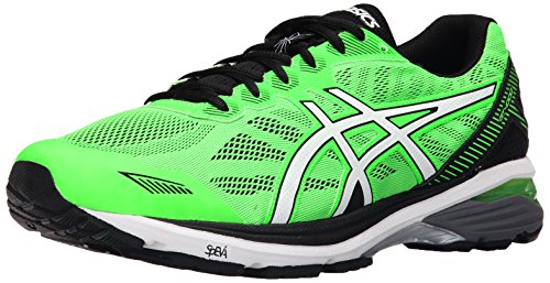 ASICS Men's Gt-1000 5 Running Shoe, Green Gecko/White/Black, 14 M US