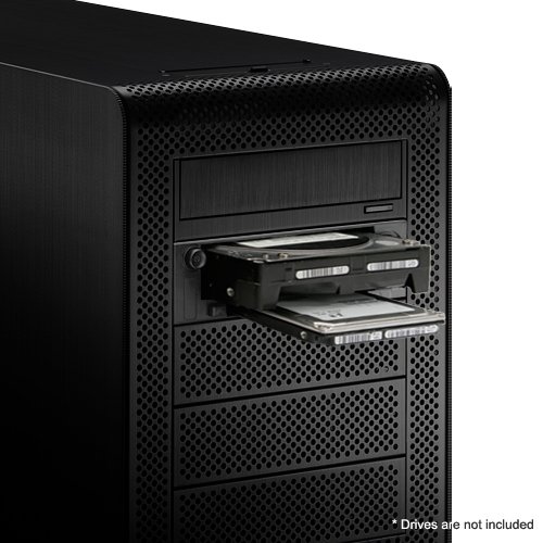 ICY DOCK DuoSwap MB971SP-B 5.25 Inch Hot Swap Drive Caddy / Docking for 2.5 Inch & 3.5 Inch SATA Hard Drive/SSD