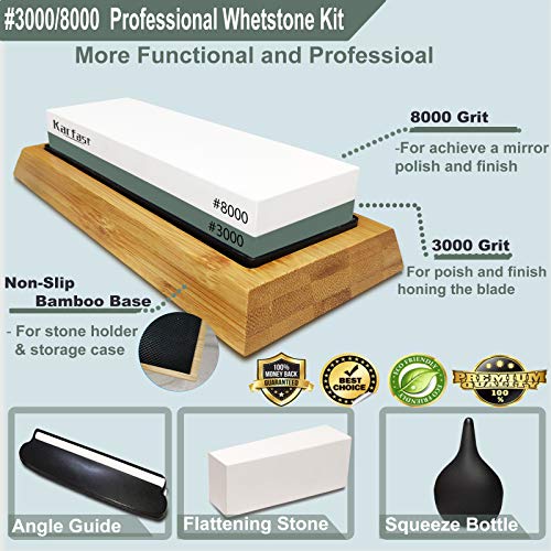 Sharpening Stone set 3000/8000 Grit Whetstone Sharpening Kit Double