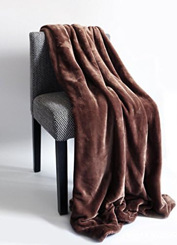 Hanyuan Bogin Thick Velvet Plush Couch Throw Double-layer Chocolate 59x70 inches