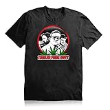 Trailer Park Boys Ricky Julian & Bubbles In Circle Logo T-shirt - Black